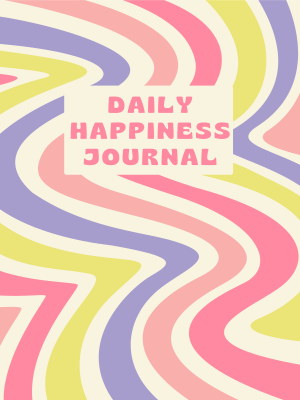 Pastel Colored Print Digital Happiness Journal