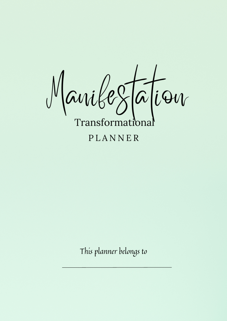 Pastel Green Print Digital Manifestation Planner