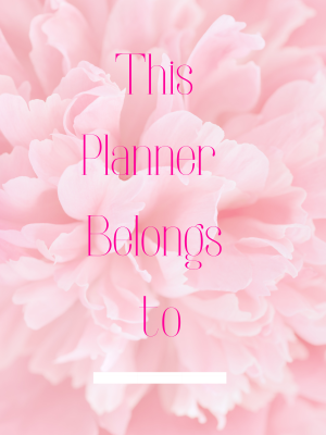 Pink Floral Print Digital 2023 Weekly and Monthly Planner