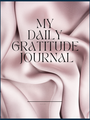 Pink Silk Print Digital Daily Gratitude Journal