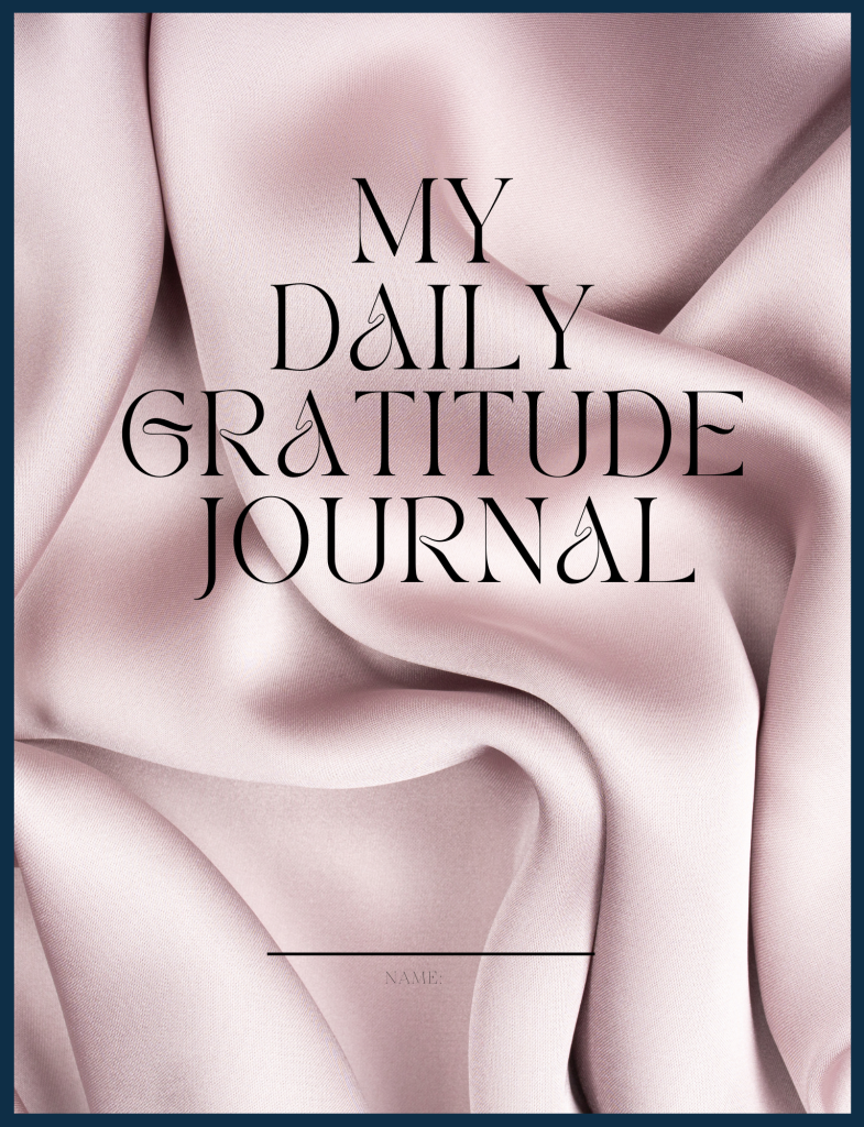 Pink Silk Print Digital Daily Gratitude Journal