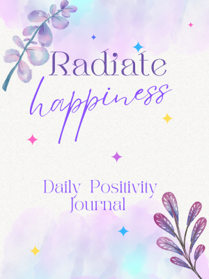 Purple Floral Print Digital Happiness Journal
