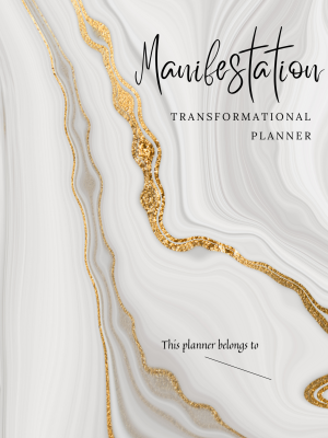 White Marble & Gold Digital Manifestation Planner