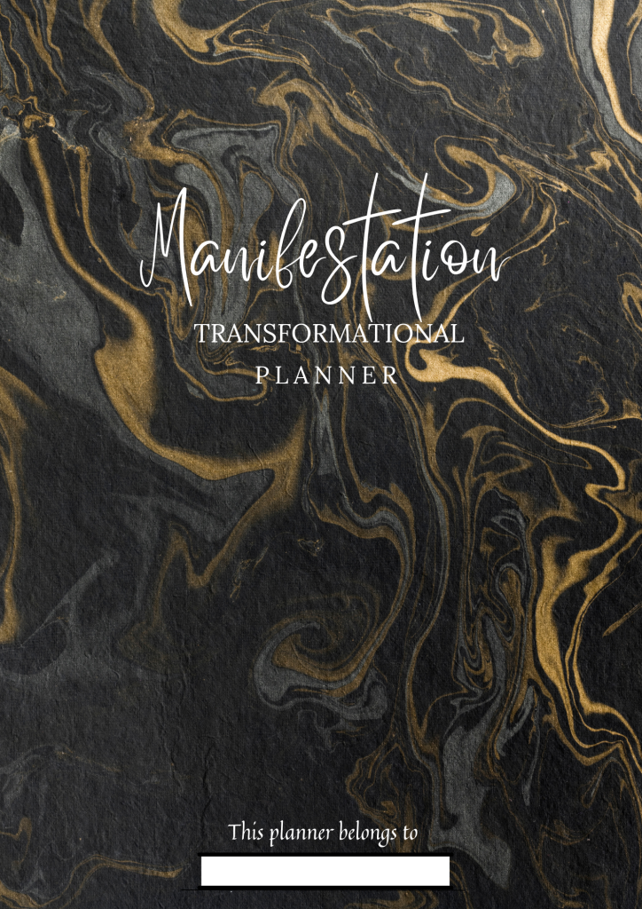 Black Marble & Gold Manifestation Planner